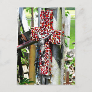 Christian Red Cross Blessings Jesus Postcard