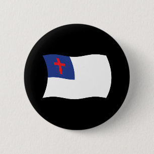 Christian Religion Flag Button