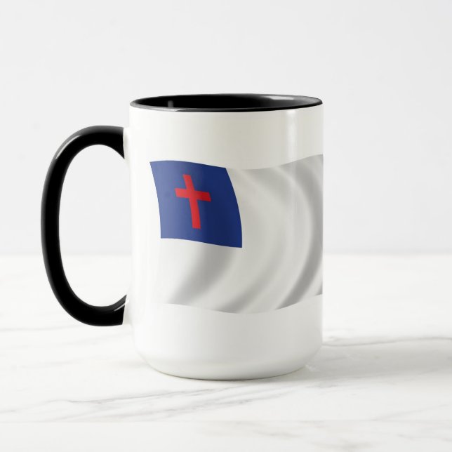 Christian Religion Flag Mug (Left)