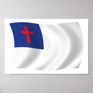 Christian Religion Flag Poster Print