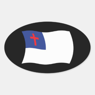 Christian Religion Flag Sticker