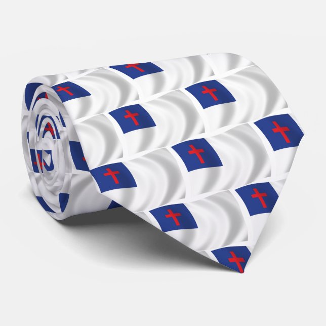 Christian Religion Flag Tie (Rolled)