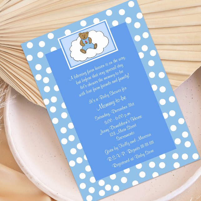 Christian Religious Baby Shower Invitation Blue (Creator Uploaded)