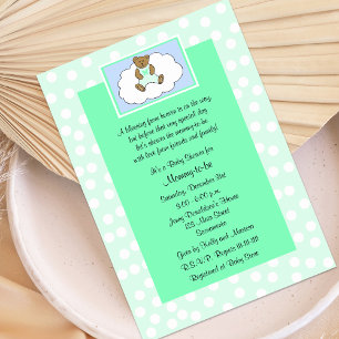 Christian Religious Baby Shower Invitation Green
