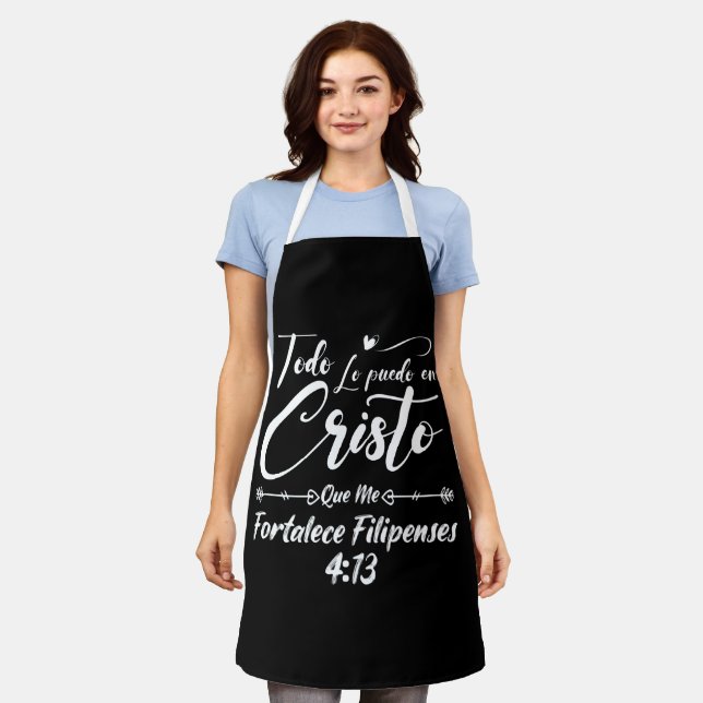 Christian Religious Bible Verse 4 13 Philippians Apron (Worn)