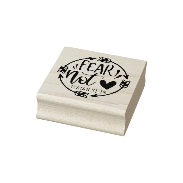 Christian Religious Bible Verse Fear Not Rubber Stamp (Stamp)