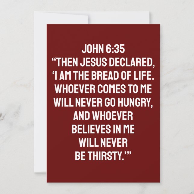 CHRISTIAN RELIGIOUS  BIBLE VERSE QUOTES  INVITATION (Front)