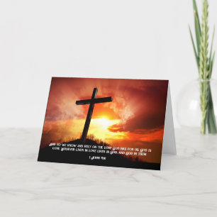 Christian Religious Catholic Valentine's Day Holiday Card