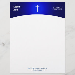 Christian Religious Cross Symbol Letterhead