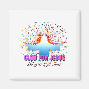 Christian Religious Glow For Jesus Let Your Light  Magnet