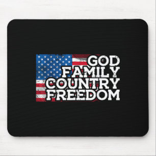 Christian Religious God Jesus Patriotic Men Women  Mouse Pad
