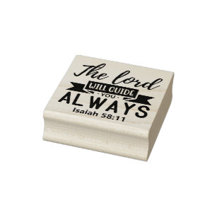 Christian Religious The Lord Will Guide You Always Rubber Stamp