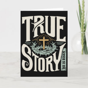 Christian Religious - True Story Colourful Easter Card