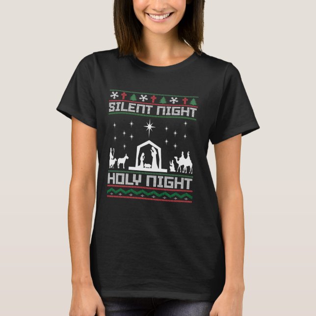 Christian Religious Ugly Christmas Sweater Top (Front)