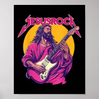 Christian Retro Funny Quote Jesus Rock Basic Music