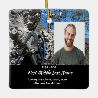 Christian Rock Climber Memorial Keepsake Ceramic Ornament