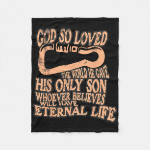 Christian Rock Climbing Gear Witness For God Loved Fleece Blanket