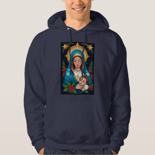 Christian Roman Catholic Virgin Mary Christmas Hoodie