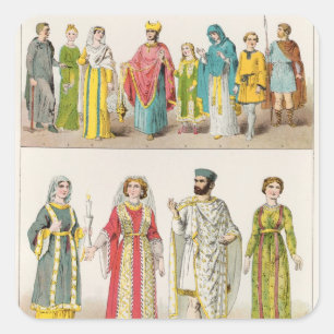 Christian Roman Dress Square Sticker