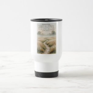 Christian Romans 8:28 Bible Verse Travel Mug