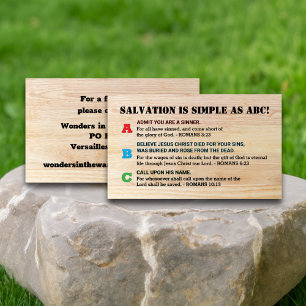 Christian Romans Road Gospel ABC Salvation Business Card