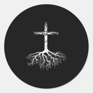 Christian Root your Faith in Jesus Christ Root Tre Classic Round Sticker