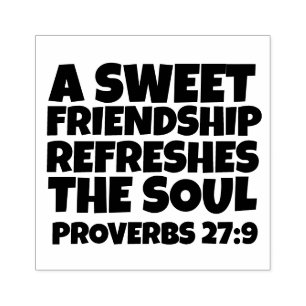 CHRISTIAN RUBBER STAMPS SWEET FRIENDSHIP PROVERBS