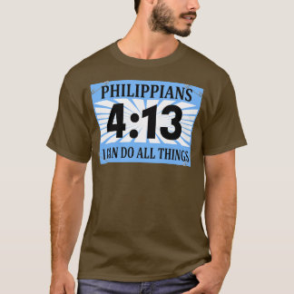 Christian Runner Running Bib Philippians 413 I Can T-Shirt