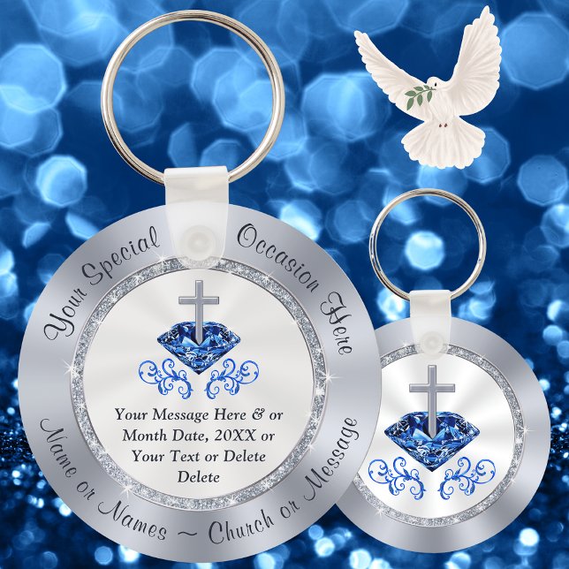 Christian Sapphire 65th Church Anniversary Favours Key Ring (Creator Uploaded)