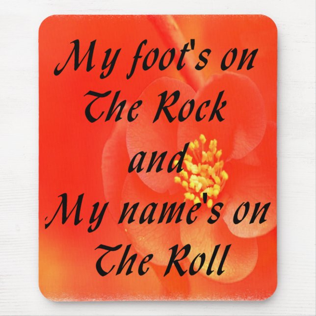 Christian Saying Mouse Pad (Front)
