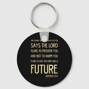 Christian Scriptural Bible Verse - Jeremiah 29:11 Key Ring