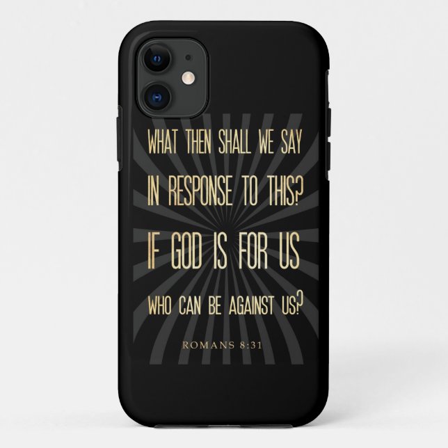 Christian Scriptural Bible Verse - Romans 8:31 Case-Mate iPhone Case (Back)
