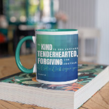 Christian Scripture Be Kind Verse Blue Green
