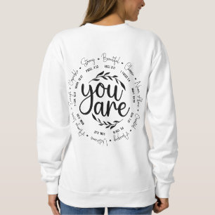 Christian Scripture Design Inspirational Sweatshirt