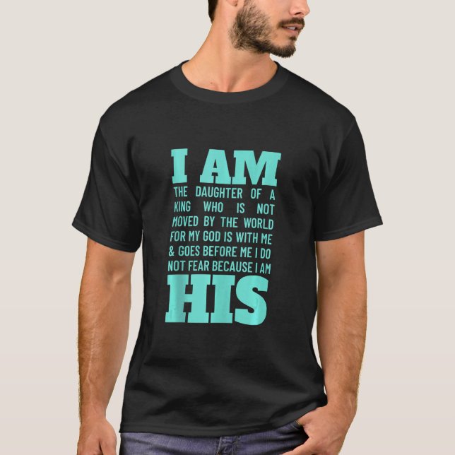 Christian Scripture Gift Bible Verse Faith God Dau T-Shirt (Front)