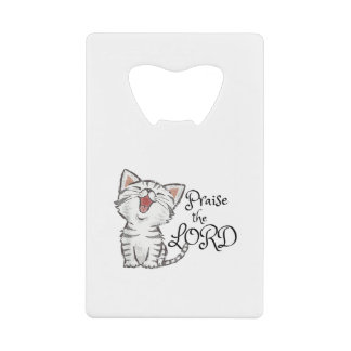 Christian scripture gift with cute cat, Praise The