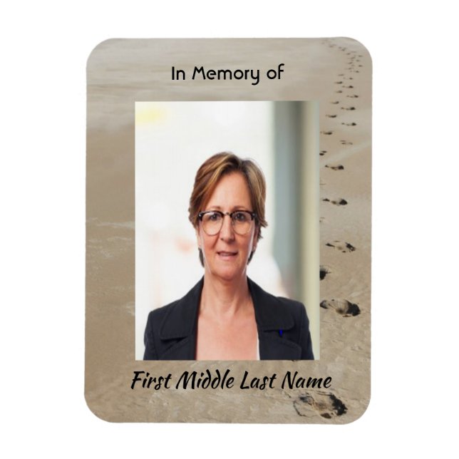 Christian Scripture Keepsake Footprints in Sand Magnet (Vertical)