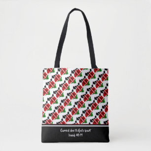 Christian Scripture KENYA FLAG Isaiah Tote Bag