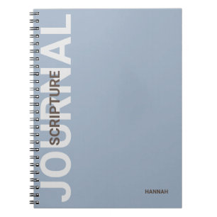 Christian Scripture Personalized Blue Journal