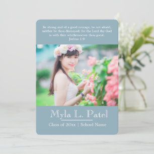 Christian Scripture Photo Graduation Announcement/ Invitation