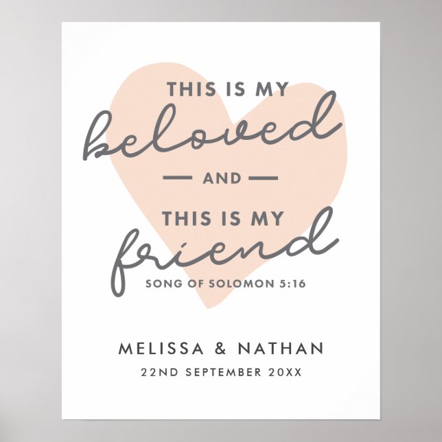 Christian Scripture Wedding Poster (Front)