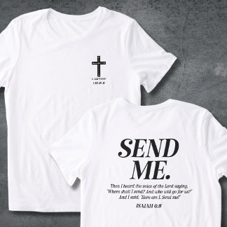 Christian Send Me Isaiah 6:8 Church Name Outreach  Tri-Blend Shirt