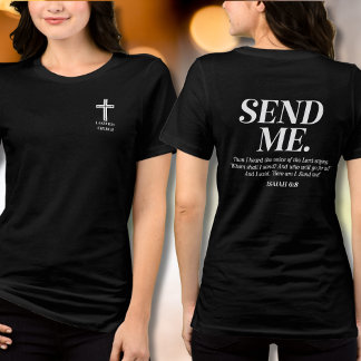 Christian Send Me Isaiah 6:8 Church Name Outreach Tri-Blend Shirt