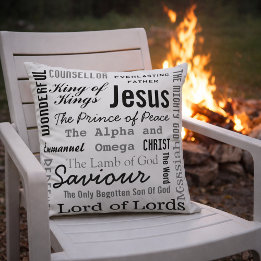 Christian Seventeen Names of Jesus Cushion