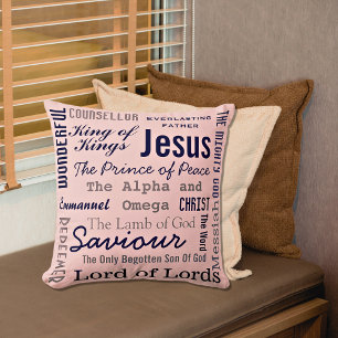 Christian Seventeen Names of Jesus Cushion