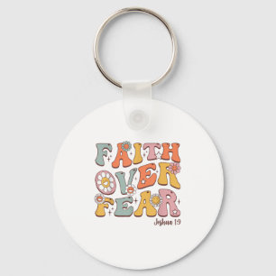 Christian-shirt Girls Faith Over Fear Cute Jesus K Key Ring