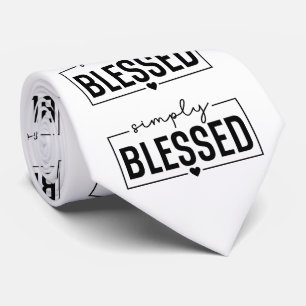 Christian Simply Blessed Text Tie