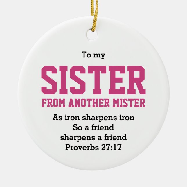 Christian SISTER FROM ANOTHER MISTER Ceramic Tree Decoration (Front)