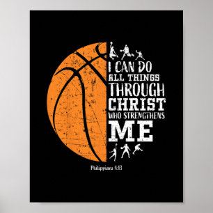 Christian Sketll Gifts Boys Philippians 413 Jesus  Poster