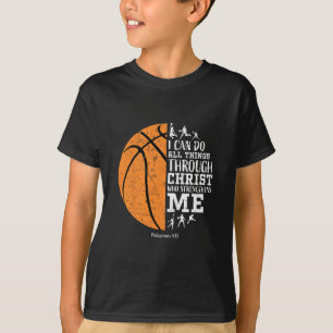 Christian Sketll Gifts Boys Philippians 413 Jesus T-Shirt